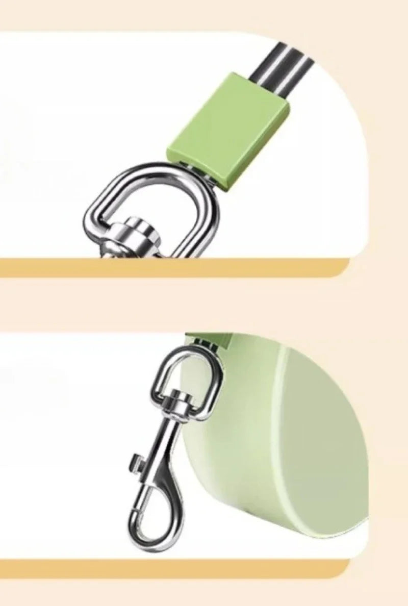 Automatic Retractable Dog Leash 3M 5M | Modern Donut Ring Travel Walking Lead | Heavy-Duty Extension Traction Rope with Wrist Strap Design for Cats and Small Dogs
