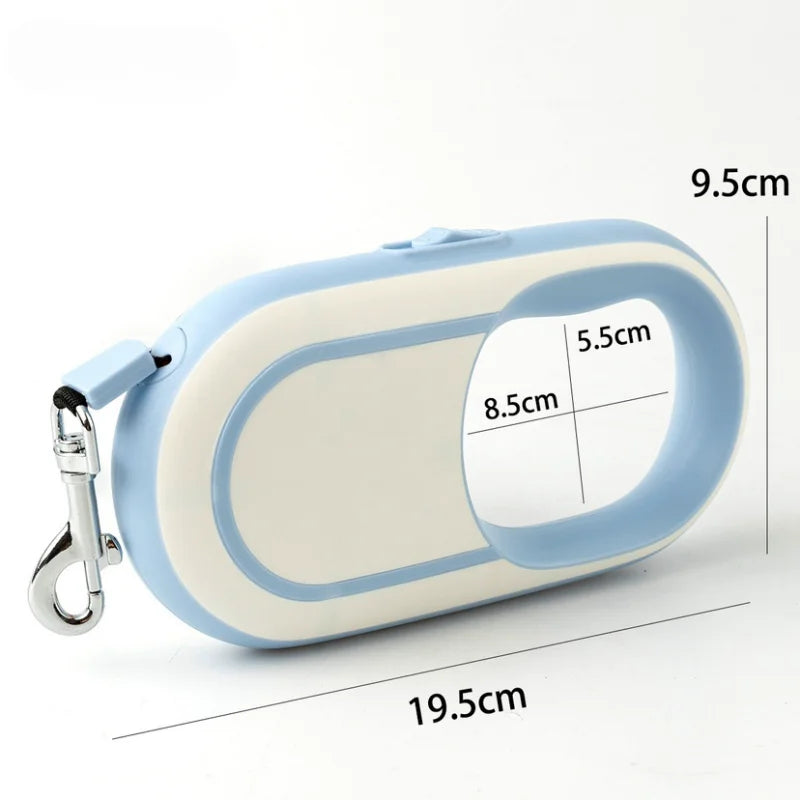 5M Automatic Retractable Dog Leash | Ultra-Compact Portable Pocket Travel Lead | Heavy-Duty Flexible Extension Nylon Traction Ribbon for Cats and Small Dogs