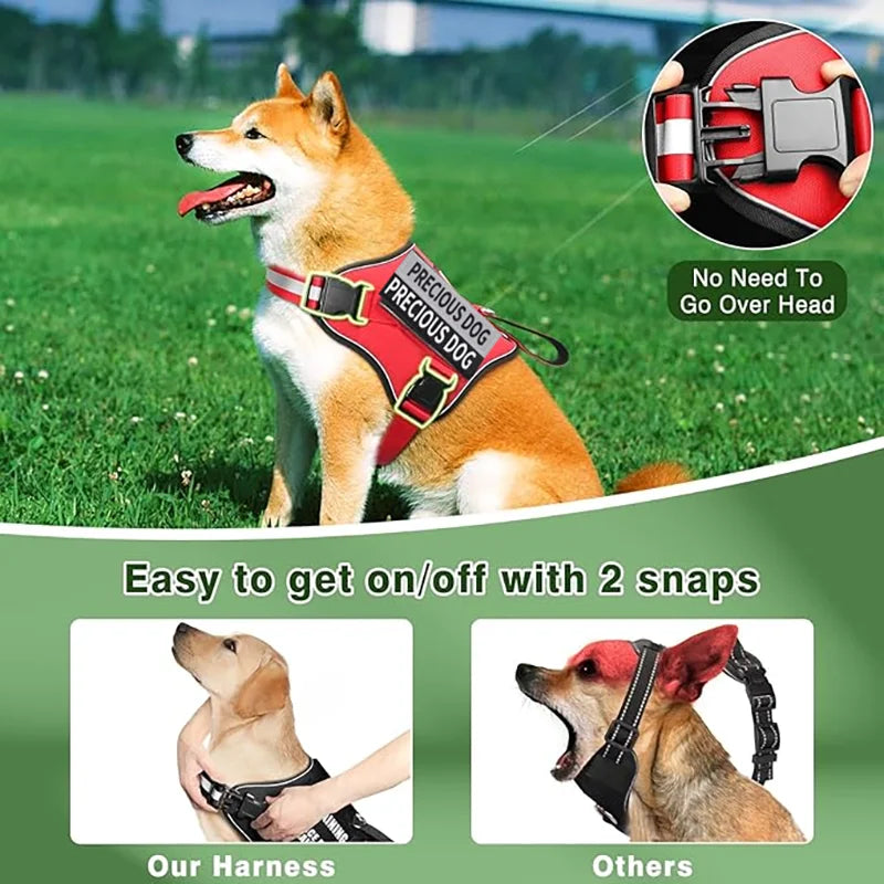No-Pull Dog Harness with Top Control Handle | Reflective Adjustable Pet Vest for Training, Walking, and Running | Heavy-Duty Comfort Padded Harness for Medium to Large Dogs