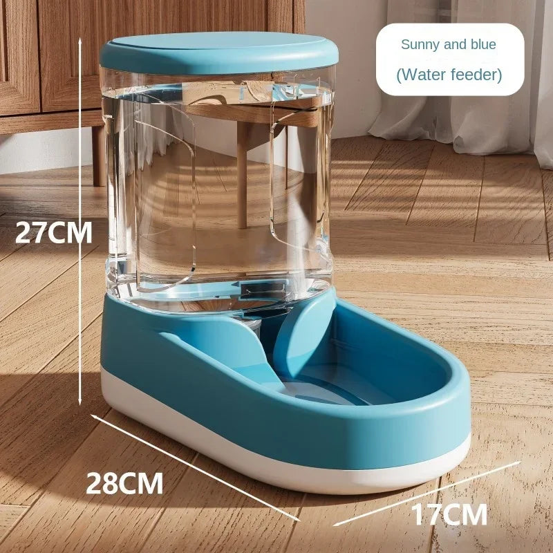 Automatic Pet Feeder and Water Dispenser Set | Gravity Food Storage Station & Drinking Bowl | Non-Electric Self-Dispensing Feeder for Cats and Dogs