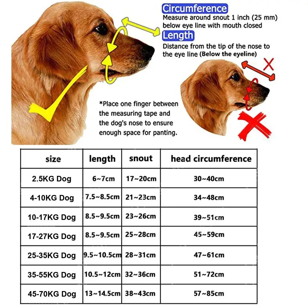 Adjustable Basket Dog Muzzle – Anti-Biting & Anti-Barking Soft Mouth Cover with Reflective Safety Strip