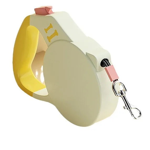 Automatic Retractable Dog Leash 3M 5M | Modern Donut Ring Travel Walking Lead | Heavy-Duty Extension Traction Rope with Wrist Strap Design for Cats and Small Dogs