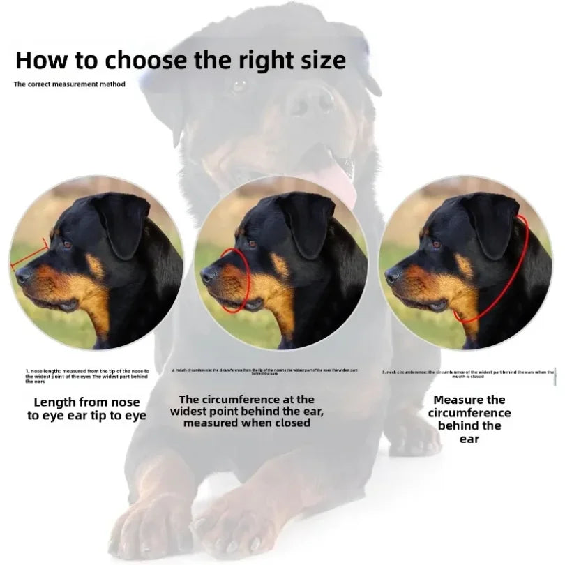 Adjustable Mesh Dog Muzzle – Soft Breathable Anti-Biting & Anti-Barking Mouth Cover for Medium and Large Dogs