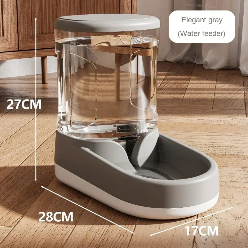 Automatic Pet Feeder and Water Dispenser Set | Gravity Food Storage Station & Drinking Bowl | Non-Electric Self-Dispensing Feeder for Cats and Dogs