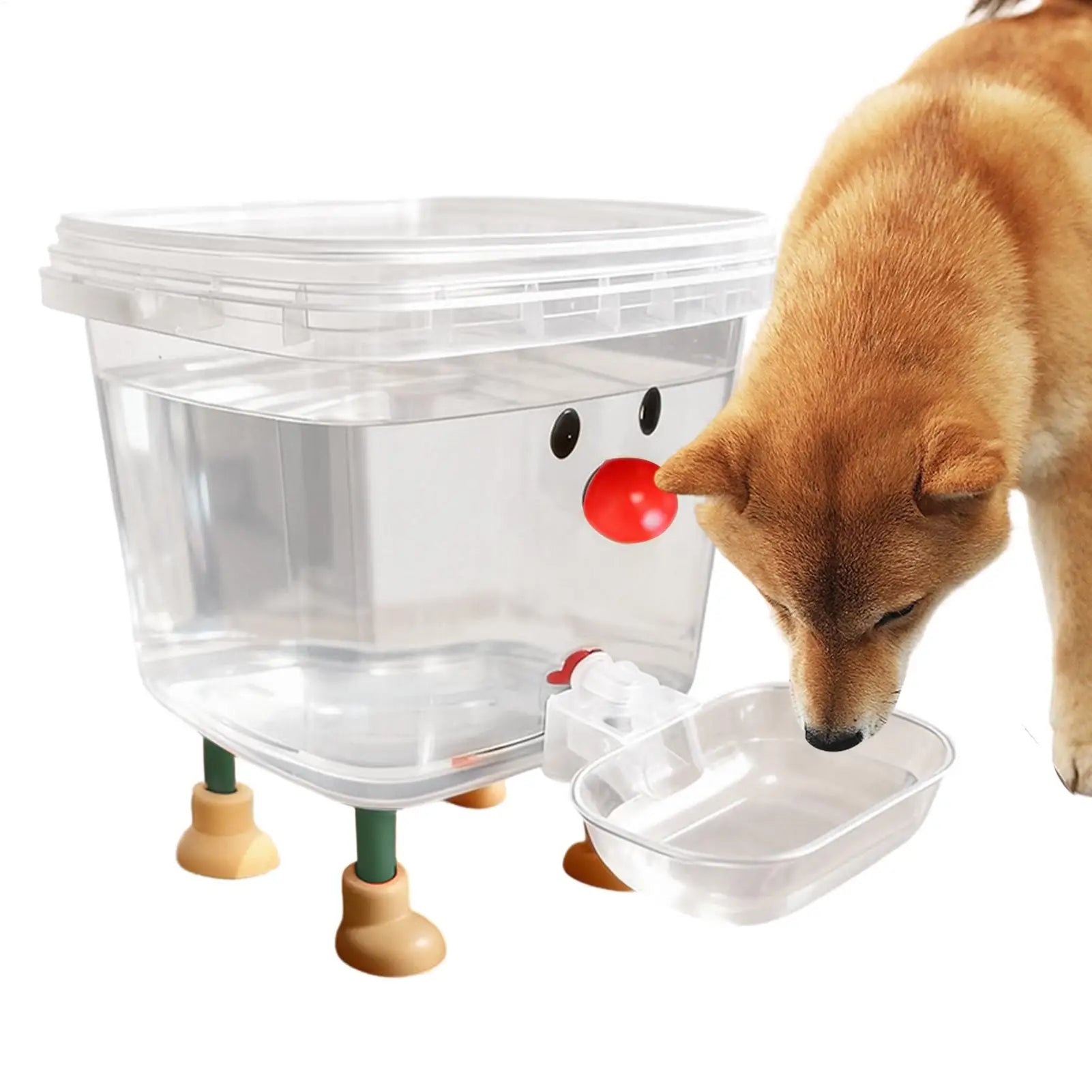 Automatic Pet Water Fountain | 3L/5L Large Capacity Auto Cat & Dog Drinker | Cute Smiley Face Design Transparent Circulating Fresh Water Dispenser Bowl
