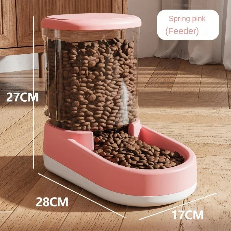 Automatic Pet Feeder and Water Dispenser Set | Gravity Food Storage Station & Drinking Bowl | Non-Electric Self-Dispensing Feeder for Cats and Dogs