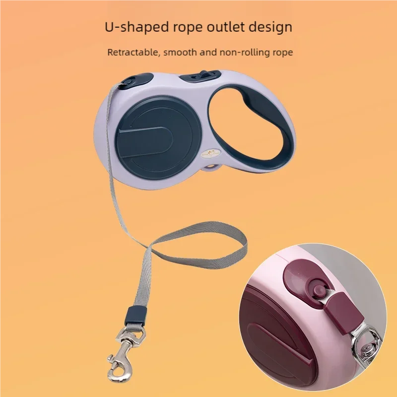 Automatic Retractable Dog Leash | Anti-Escape Extending Walking Traction Rope | Modern Ergonomic Comfort Grip Lead for Small to Medium Cats and Dogs
