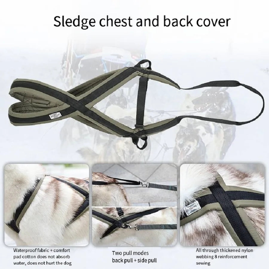 Outdoor No-Pull Dog Harness and Leash Set | Adjustable Reflective Pet Vest with Heavy-Duty Handle | Comfortable No-Choke Training Harness for Medium and Large Dogs