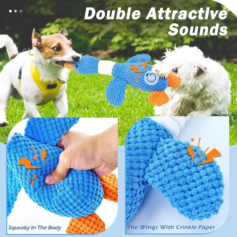 Interactive Plush Squeaky Toy for Dogs & Cats | Aggressive Chewers