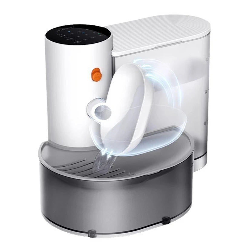 Wireless Cat Water Fountain | Unplugged Automatic Moving Water Dispenser | Battery Operated Ultra-Silent Circulating Filtering Drinker Bowl for Cats and Dogs